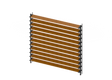 Set Black Galvanized Steel Horizontal Tilting System 1.07 m with 1.5 m Wood Decor GOLDEN OAK Rhombus Infill 20x105