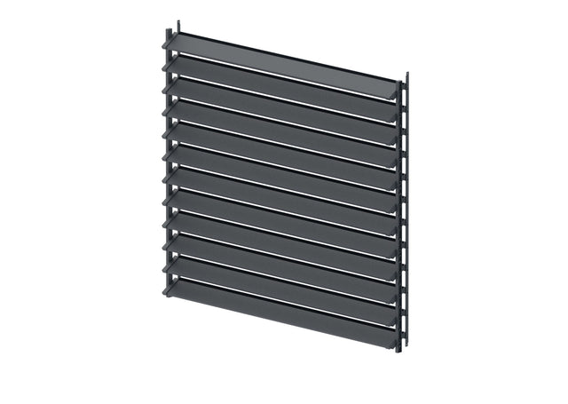 Set Anthracite Aluminum Horizontal Tilting System 1.09m with AL 1.2m Anthracite Infill 20x95mm