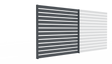 Hliníkový plot s latou 20x100 a stĺpikom 50x60, 1,85x2m