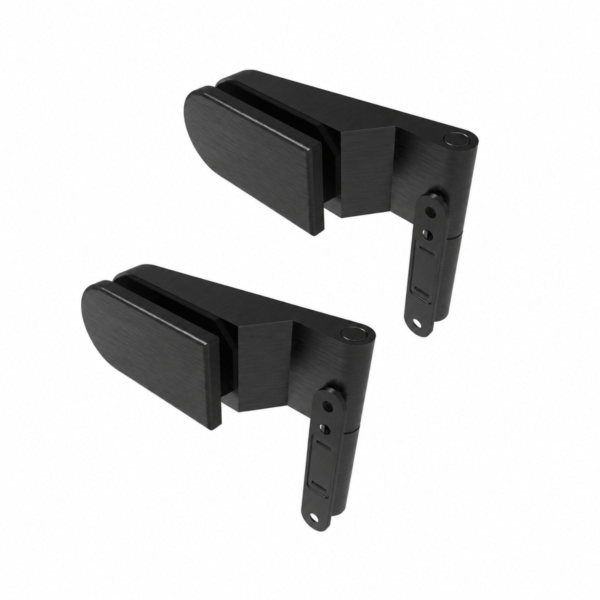 Stainless steel hinge for glass doors. BLACK