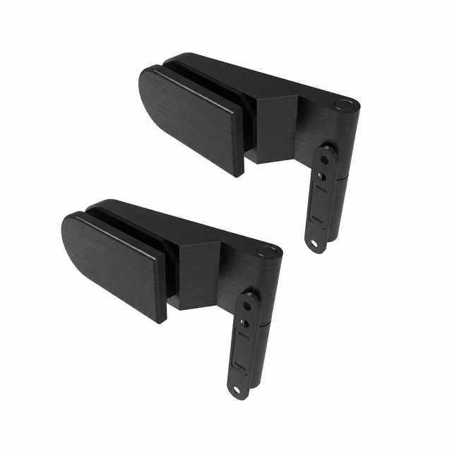 Stainless steel hinge for glass doors. BLACK