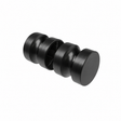 Brushed back-to-back knob AISI 304, K320, 32mm BLACK