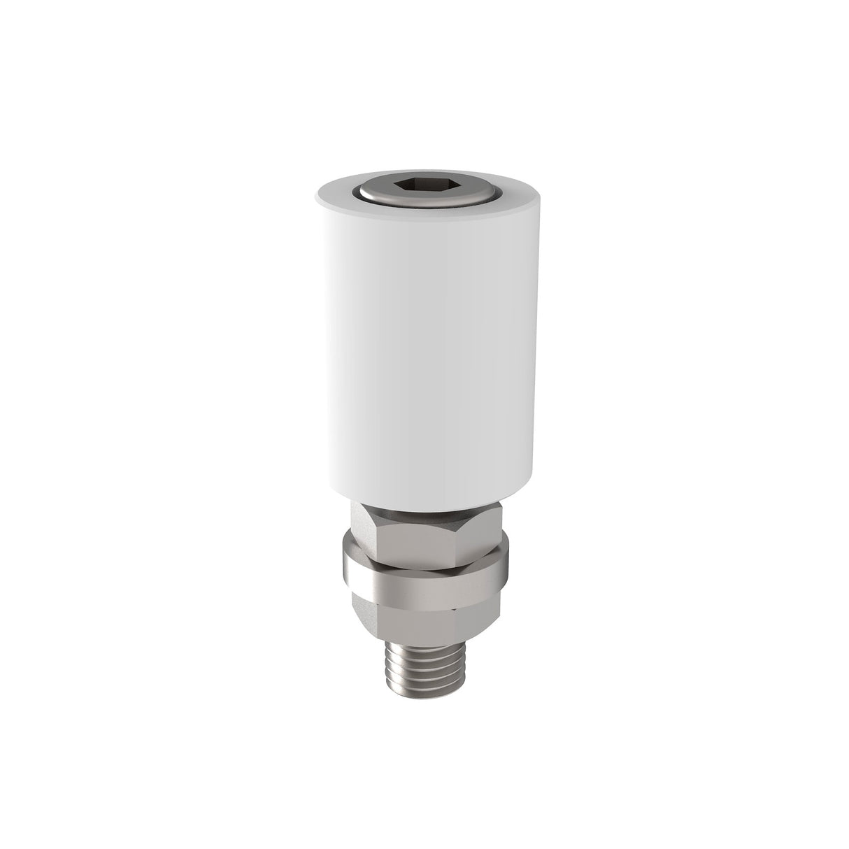Koliesko-plastové - White, INOX, D22mm