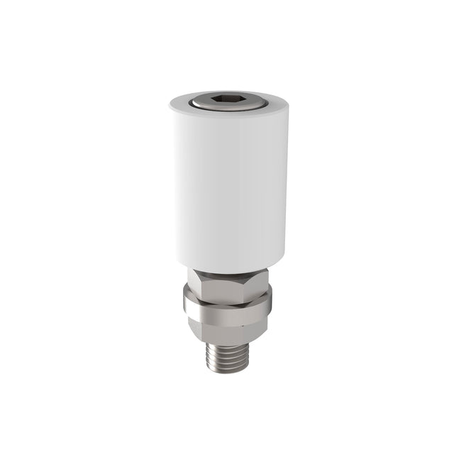 Koliesko-plastové - White, INOX, D22mm