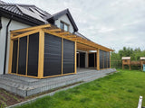 Aluminum sliding hardware for movable shading panels, 3 m profile with 60 kg load capacity – SET