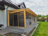 Aluminum sliding hardware for movable shading panels, 3 m profile with 60 kg load capacity – SET