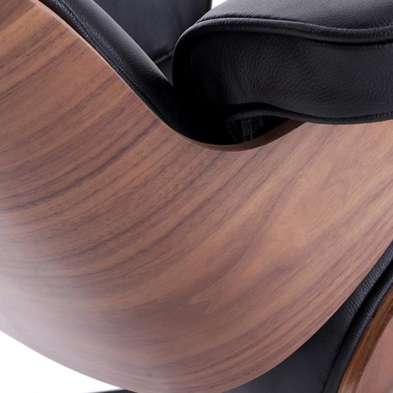 Kožené kreslo Charles & Ray Eames replika orech