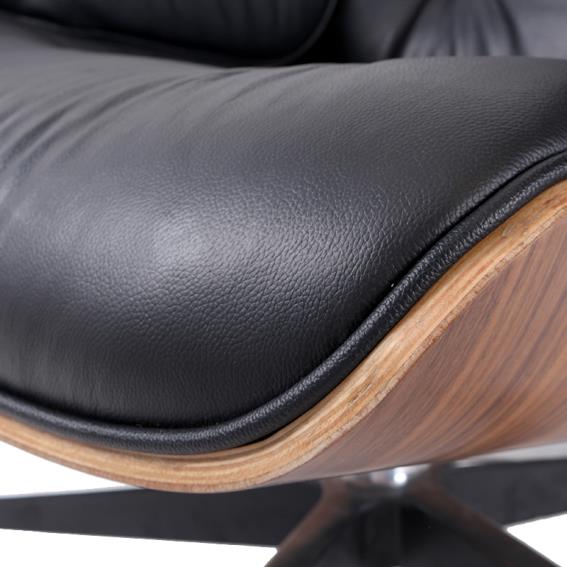 Kožené kreslo Charles & Ray Eames replika orech