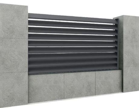 Hliníkové plotové pole so šikmou jednodutinovou lamelou 20x105, 1,2x2m