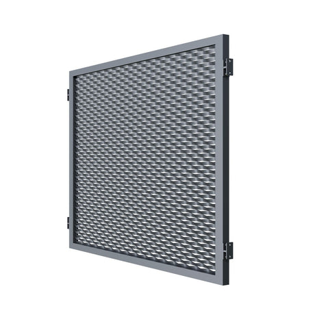Aluminum fence panel 2000x1500mm expanded metal anthracite.