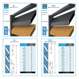 Click-lock dištančná krycia lišta profilu 70x70 a U40-adaptéra, 41x9-36mm-Antracit, šikmá s medzerou 5 mm-SET