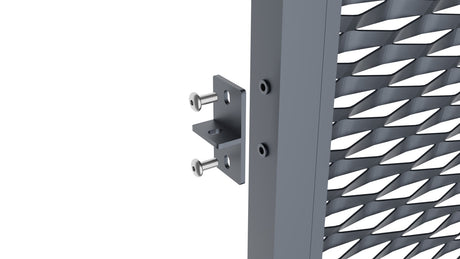 Aluminum fence panel 2000x1500mm expanded metal anthracite.