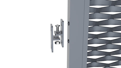 Aluminum fence panel 2000x1200mm expanded metal anthracite.