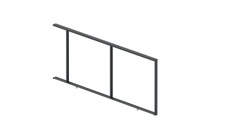 Aluminum Roller Sliding Gate Frame 6x2.045 m, Anthracite R7016 - SET