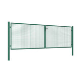 Brána 2kr. ROUND ZnPVC 4000x1200mm, D60mm, zelená