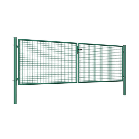 Brána 2kr. ROUND ZnPVC 4000x1200mm, D60mm, zelená