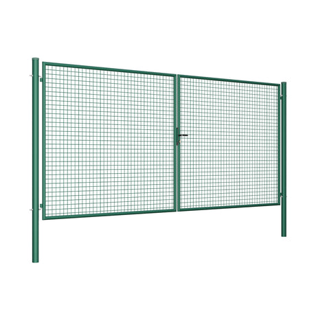 Brána 2kr. ROUND ZnPVC 4000x1800mm, D60mm, zelená