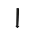 Galvanized Post 60x40 mm with Base Plate and PVC Cap, 1800mm - Black RAL 9005