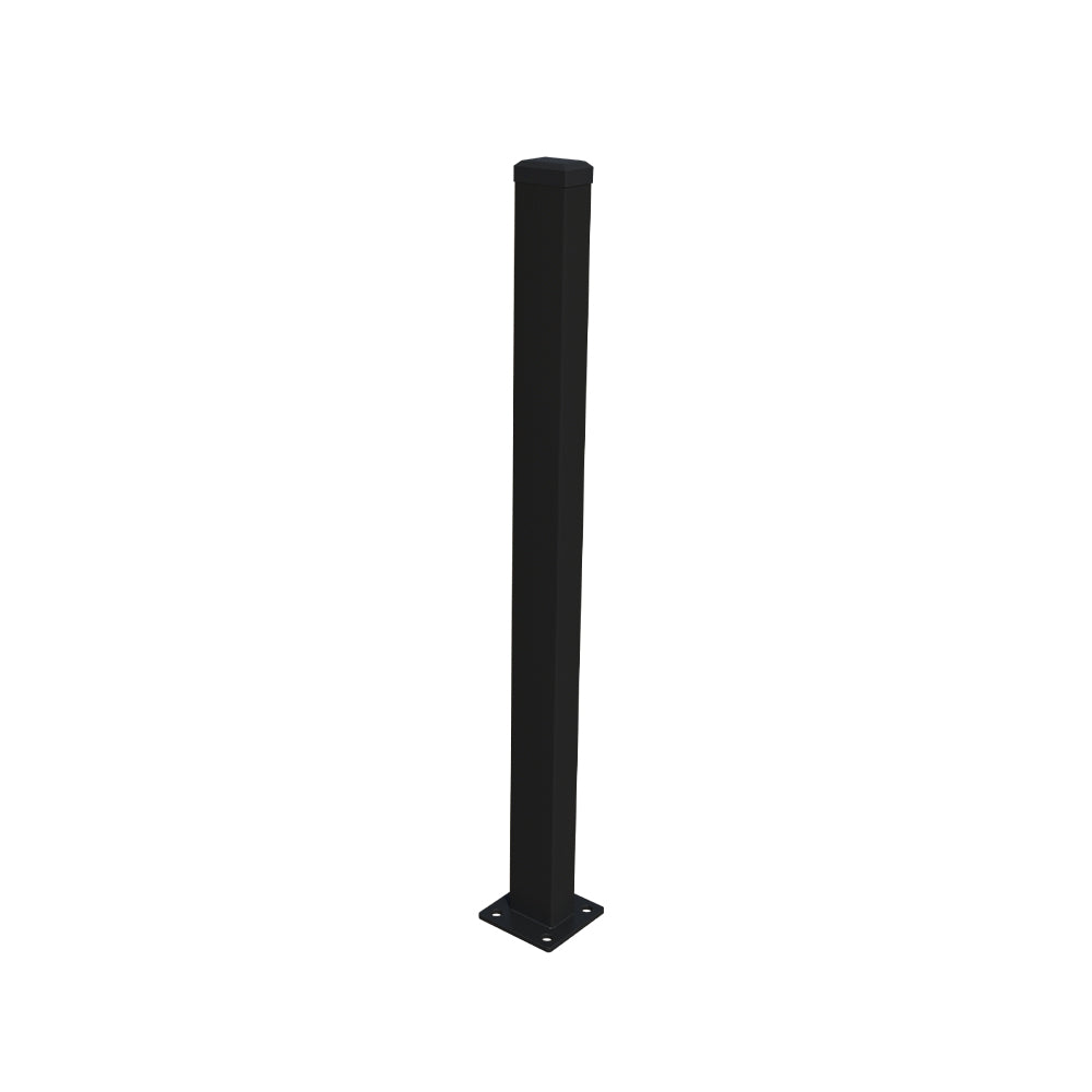 Stĺpik 60x40mm s pätkou ZnPVC 1800mm čierna matná