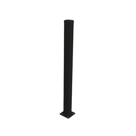 Post 60x40mm with ZnPVC base 1800mm black matte