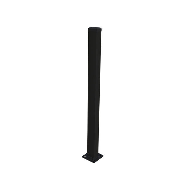 Post 60x40mm with ZnPVC base 1800mm black matte