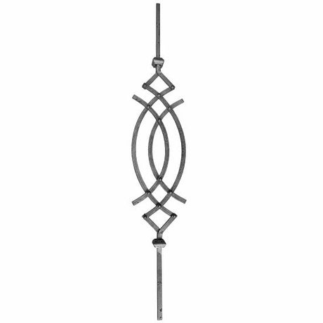 Tyč ozdobná h900, b155mm, 12x12mm