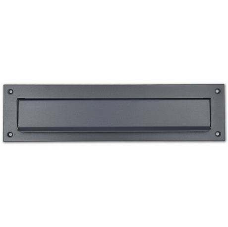 Rectangular Letter Plate, Zn - anthracite