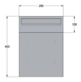 Built-in Mailbox with Stainless Steel Front Panel, Anthracite
