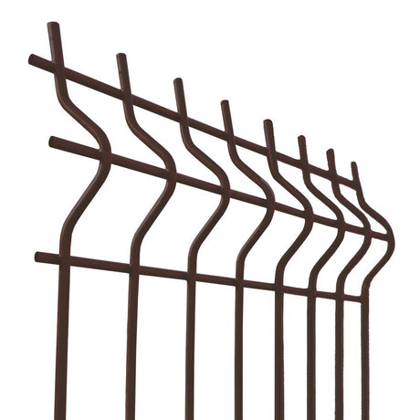 Welded fence panel 3D ZnPVC 2500x1730x4mm brown