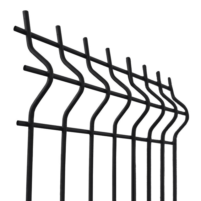 Zváraný plotový panel 3D ZnPVC 2500x1230x4mm čierna