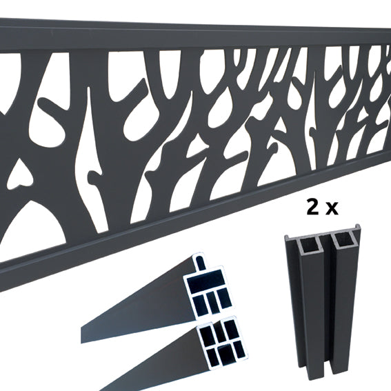 Dekoratívny panel Strom 1830x250mm antracit