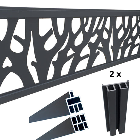 Dekoratívny panel Strom 1830x250mm antracit