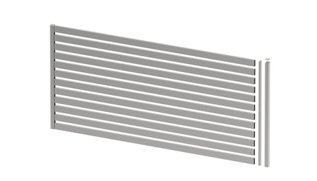 Horganyzott acél kerítés 1x2m horganyzott acél téglalap alakú betéttel 20x60, Natural