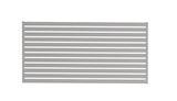 Galvanized Steel Fence 1x2m with Galvanized Steel Rectangular Infill 20x60, Natural