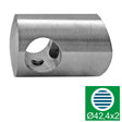 Rozsdamentes keresztrúdtartó elem AISI304, d16/D42