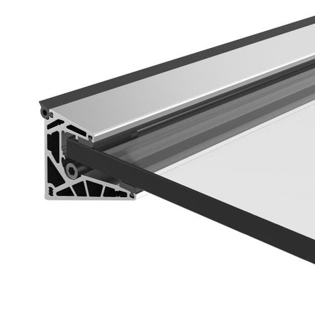 Presklená strieška hliník profil 100x80mm +2° ETA