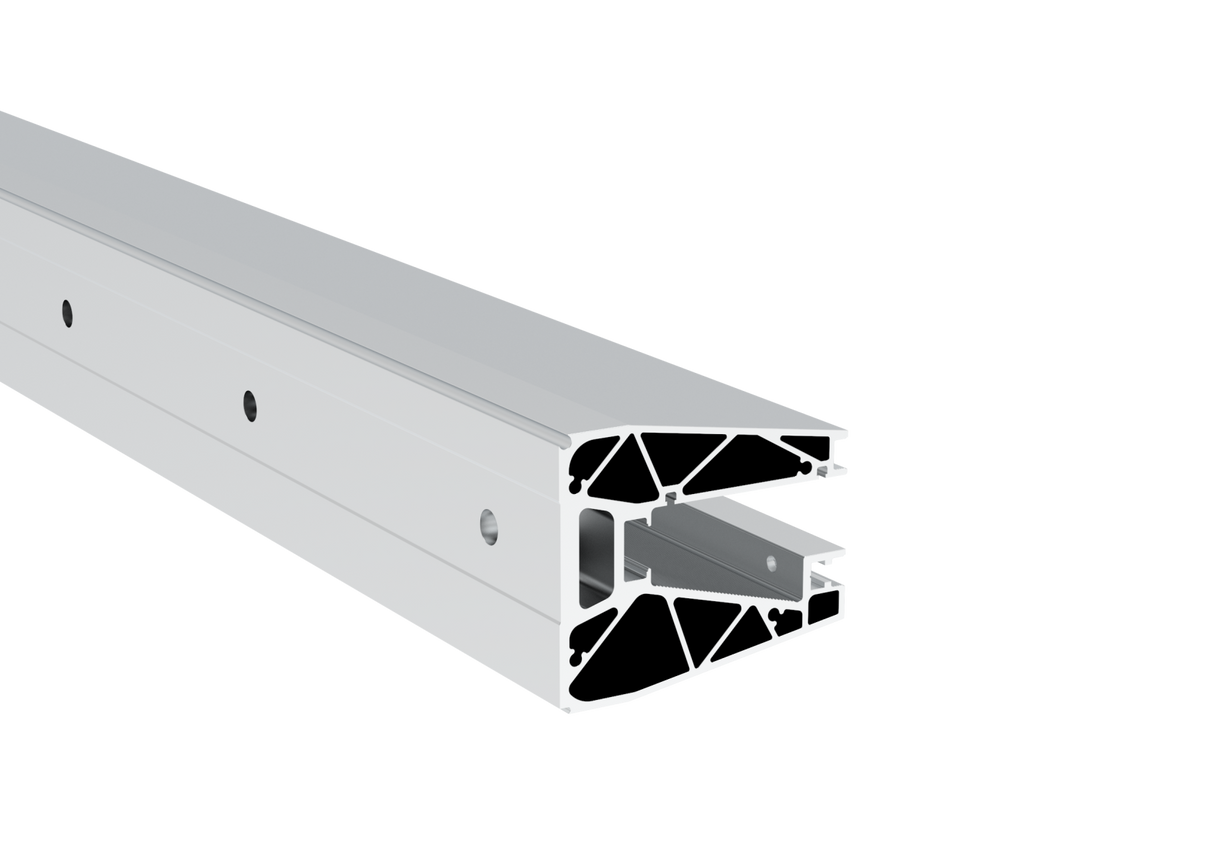Előtető aluprofil síküveghez 73x118x3000 mm +1.5