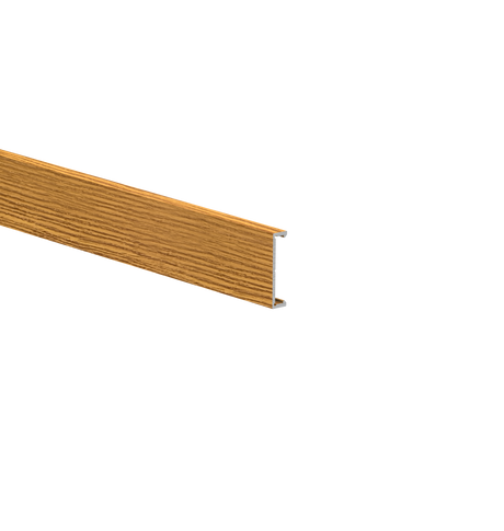 Aluminum facade strip 25x6-6000mm light oak