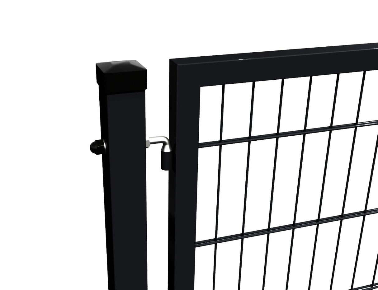 Gate 1pc. 2D BOX ZnPVC 1000x1500mm RAL 9005 black matte