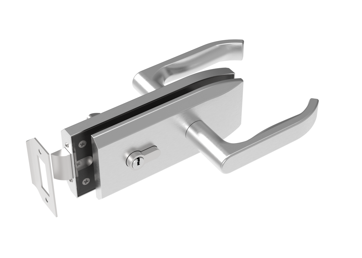 Zámka pre sklenené dvere inox, glass t 8,10,12mm