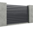 Hliníkové plotové pole so šikmou dvojdutinovou lamelou 20x120, 1,7x2m