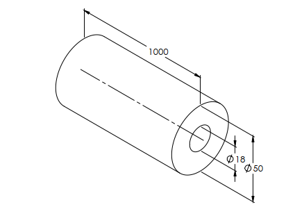 Dištanc pod zateplenie, PVC, L1000mm