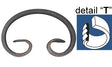 Element tvaru-C 140x80, 12x6mm