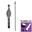 Tyč s hrotom h900, b30, n12x12 (P/035-12x12mm)