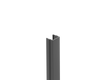 Narrow cover strip for post profiles and the U-adapter of the fencing system, 20 × 16 – 1.85 m – Anthracite RAL 7016