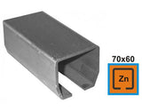 Profil vodiaci spodný Zn, 70x60x3,5mm, L3m