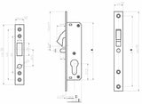 Lock for sliding gates with counterpart AISI304