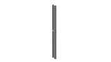 Set hliníkového stĺpika 50x60 a krytky pre zámkovú časť - 1850mm R7016