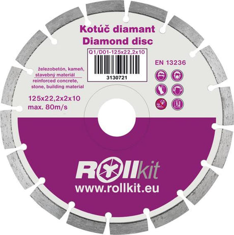 Kotúč diamantový 125x22,2x10mm
