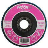 Flap grinding discs for stainless steel, D125, d22,2, t7,25 mm,P60